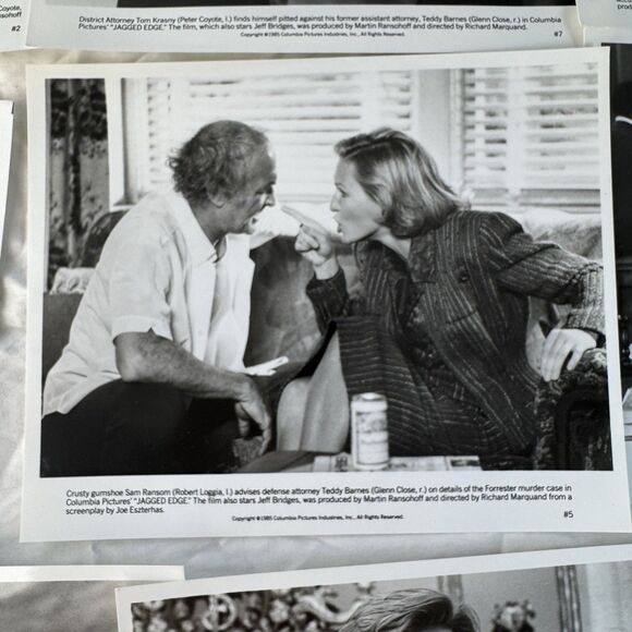 1985 Press Photos Lot Of 8 Jagged Edge Glenn Close Jeff Bridges Columbia Picture - Picture 6 of 12
